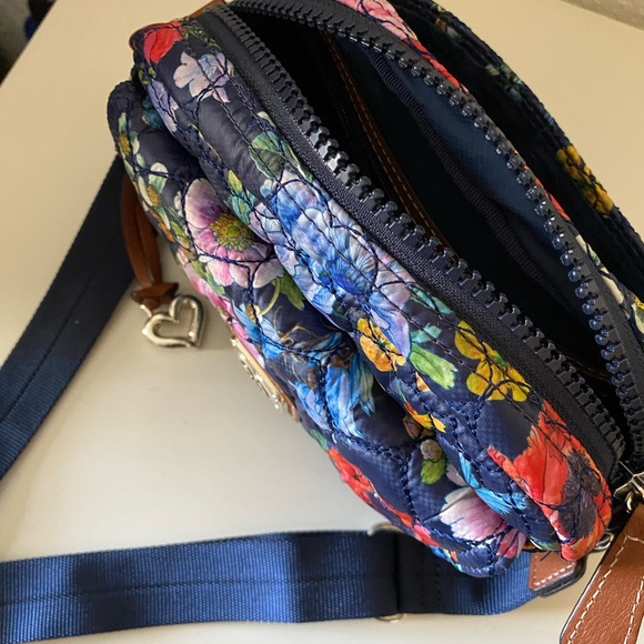 Brighton Floral Crossbody Bag - Navy and Multicolor - Picture 9 of 12